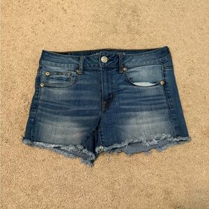 American Eagle Frayed Hem Jean Shorts